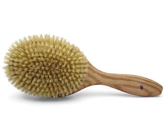 USA Made Natural Color Boar Hair Brush Texas OAK wood XL 10" Bristle Cushion Paddle Styling Smoothing Dixie Cowboy