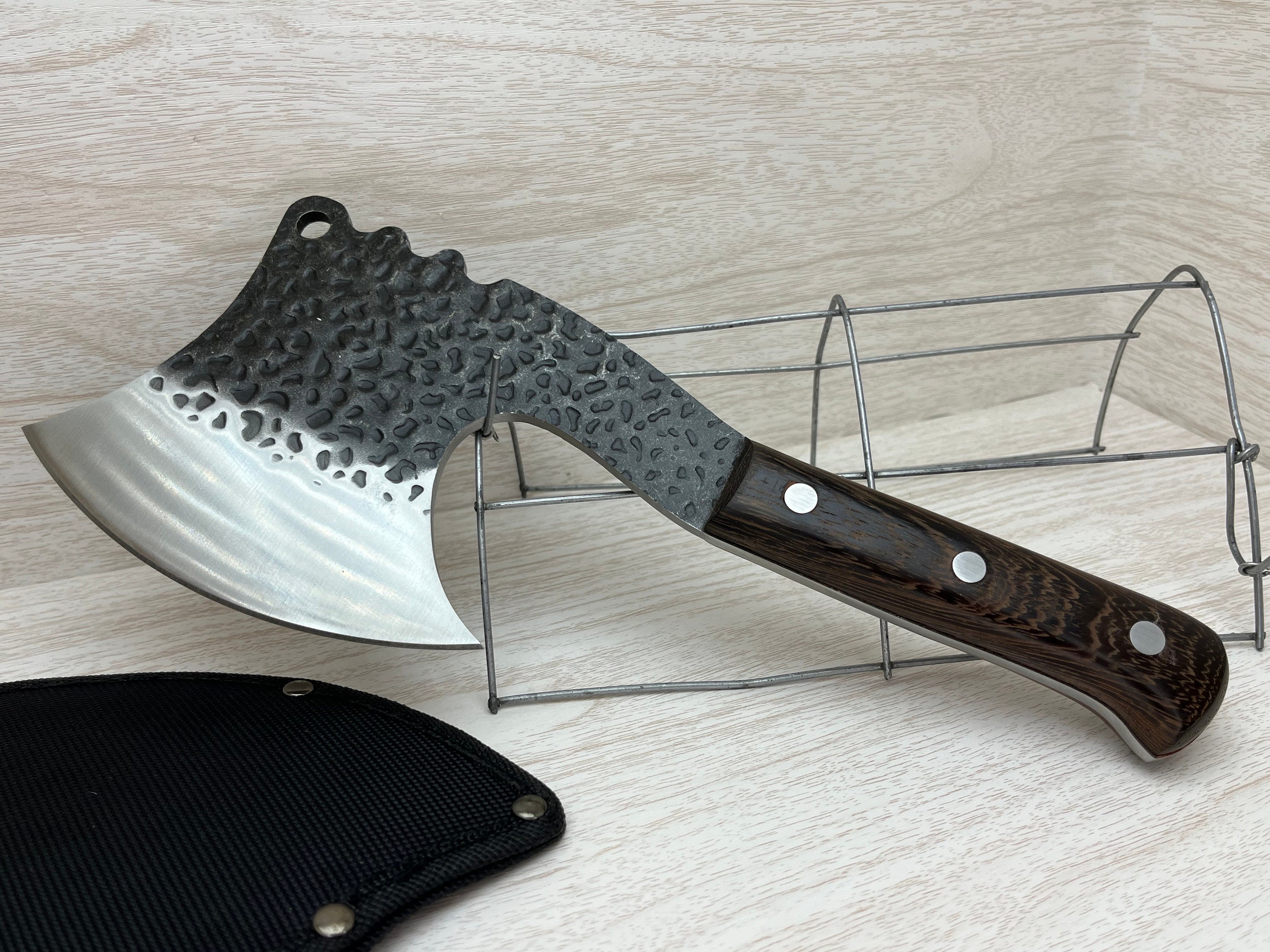 Heavy Duty Carbon Steel Cleaver / Meat Chopper With Burnt Camel