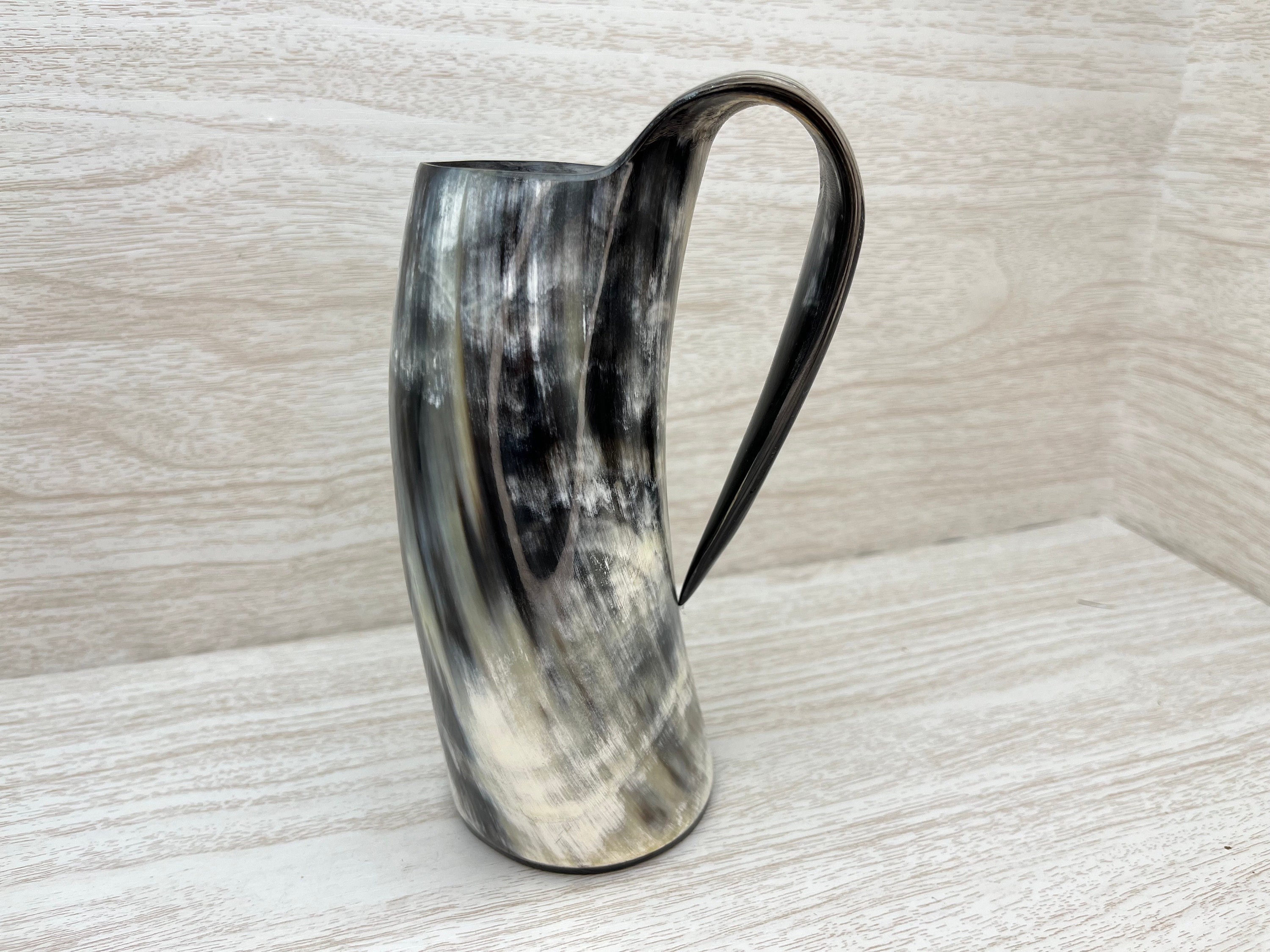 Handcrafted Viking Horn Beer Mug - Genuine Ox Horn - MedieWorld