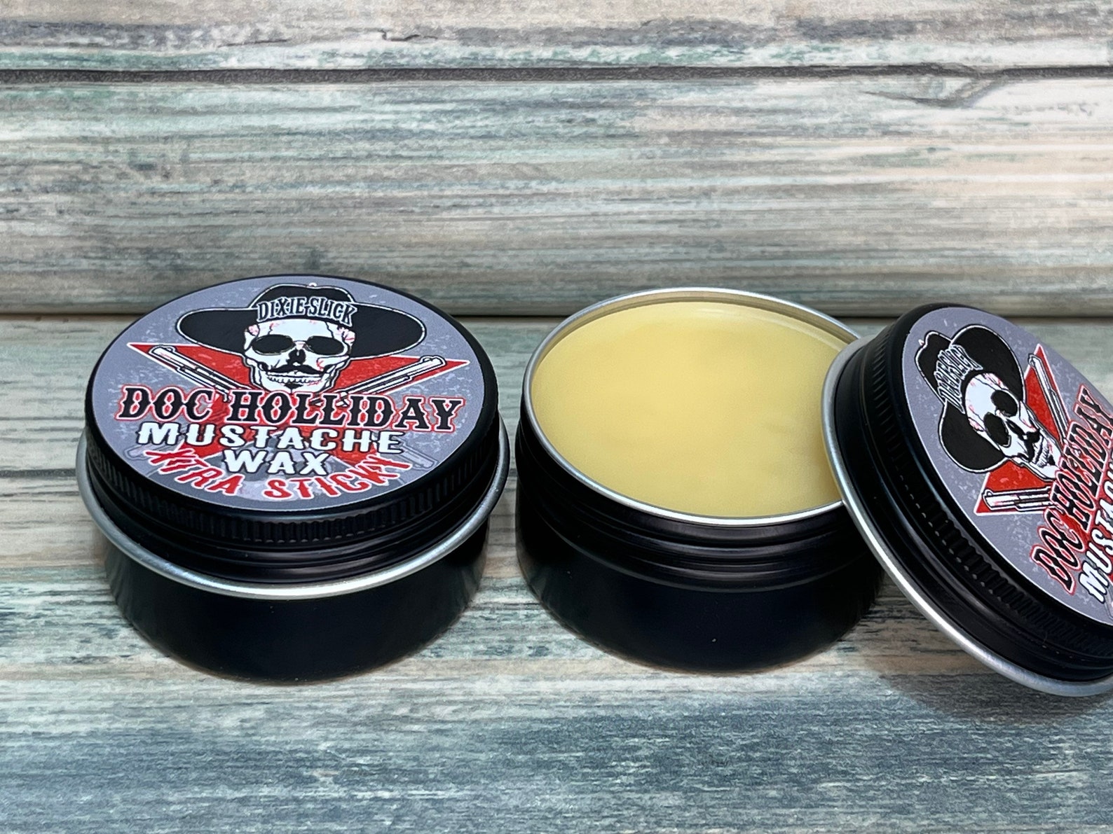 DOC HOLLIDAY Super Extra Sticky Super Hold Stiff Mustache & Beard Wax 1