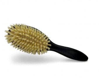 USA Made Natural Color Boar Hair Brush Texas OAK wood Black 9" Bristle Cushion Paddle Styling Smoothing Dixie Cowboy