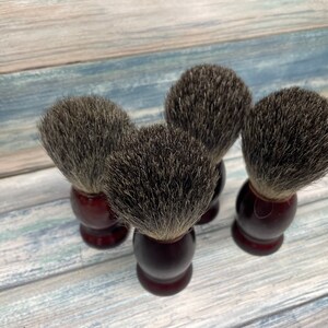 USA Made Reclaimed Wood & REAL Silvertip BADGER Hair Shaving Lather Shave Brush Soap Men's Women's Dixie Cowboy image 3