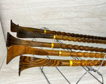 USA MADE Solid SANDALWOOD Wood Hand Carved Wood 17” Long Back Scratcher Backscratcher Dixie Cowboy