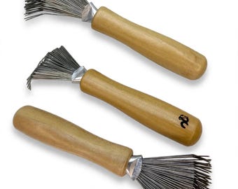 USA Made HAIR Brush CLEANER cleaning tool Reclaimed Wood and Metal Hair Comb Dixie Cowboys