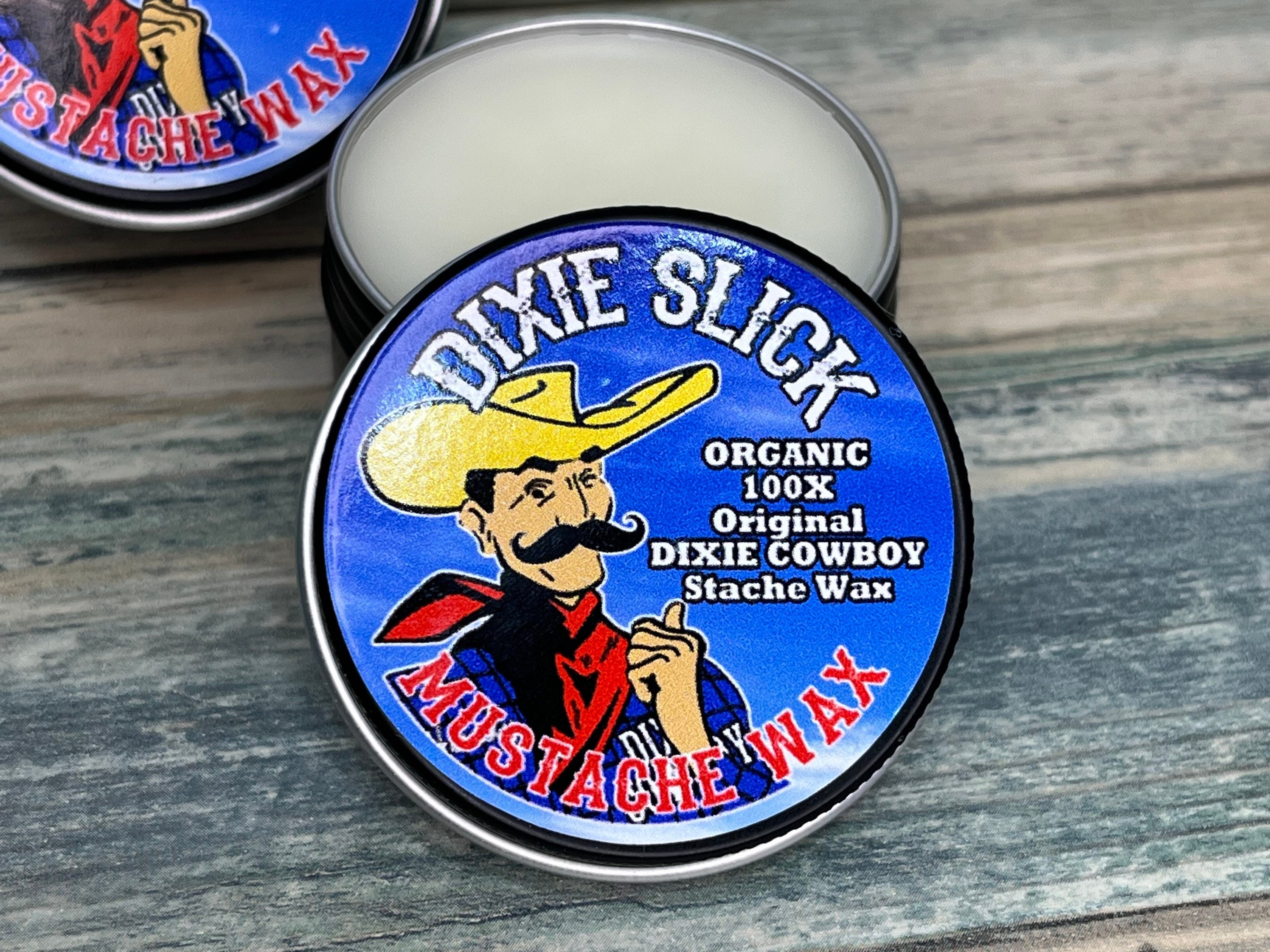 100X Dixie Slick ORGANIC 1 Oz Mustache Wax USA Made Original All Natural  Petroleum Free 100X Extra STIFF Strong Hold Handlebar Cowboy - Etsy