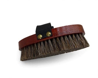 USA Made HORSE Hair Horsehair Wood Beard Bristle Brush Face Body Dry Brushing BEARDS Short Hair 5” Soft Stiffness Palm Dixie Cowboy