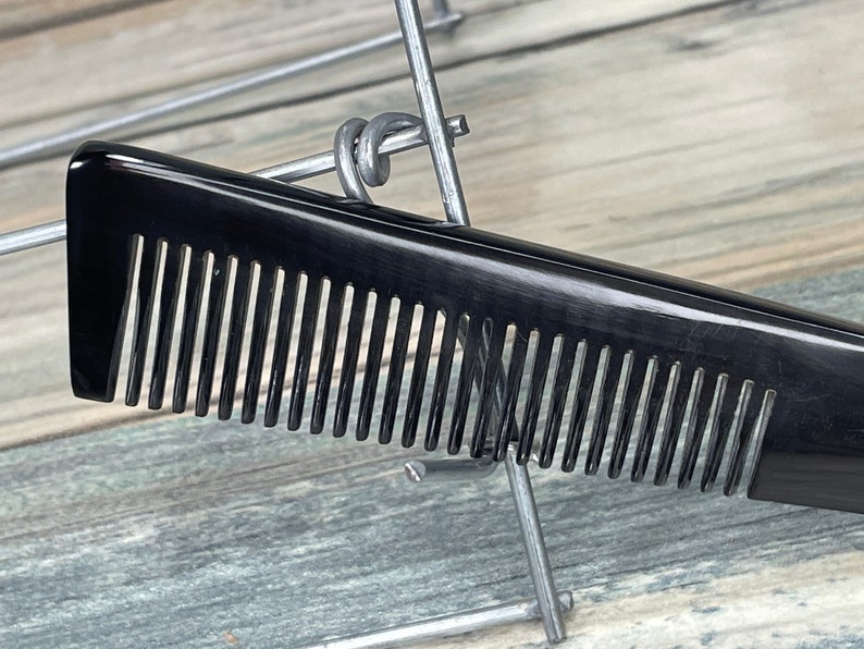 USA Made BUFFALO Ox HORN Hair Comb Perfect Beard Mustache or Pocket Comb 5\u201d Yak Fine Medium Tooth Dixie Cowboy C17