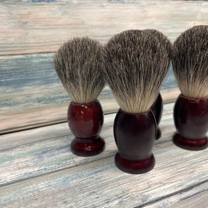 USA Made Reclaimed Wood & REAL Silvertip BADGER Hair Shaving Lather Shave Brush Soap Men's Women's Dixie Cowboy image 7