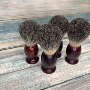 USA Made Reclaimed Wood & REAL Silvertip BADGER Hair Shaving Lather Shave Brush Soap Men's Women's Dixie Cowboy image 6