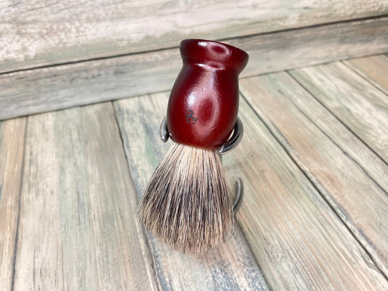 USA Made Reclaimed Wood & REAL Silvertip BADGER Hair Shaving Lather Shave Brush Soap Men's Women's Dixie Cowboy image 2