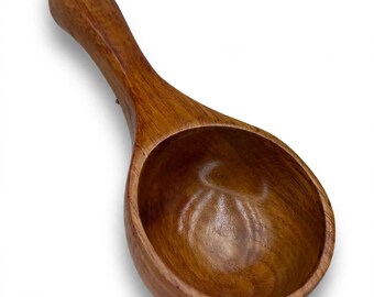 USA Made TEAK Wood Rice Flour Spoon Ladel grain scoop Handmade Kitchen UTENSIL  Cooking Baking Serving Mixing