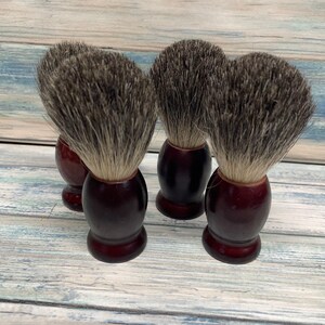 USA Made Reclaimed Wood & REAL Silvertip BADGER Hair Shaving Lather Shave Brush Soap Men's Women's Dixie Cowboy image 5