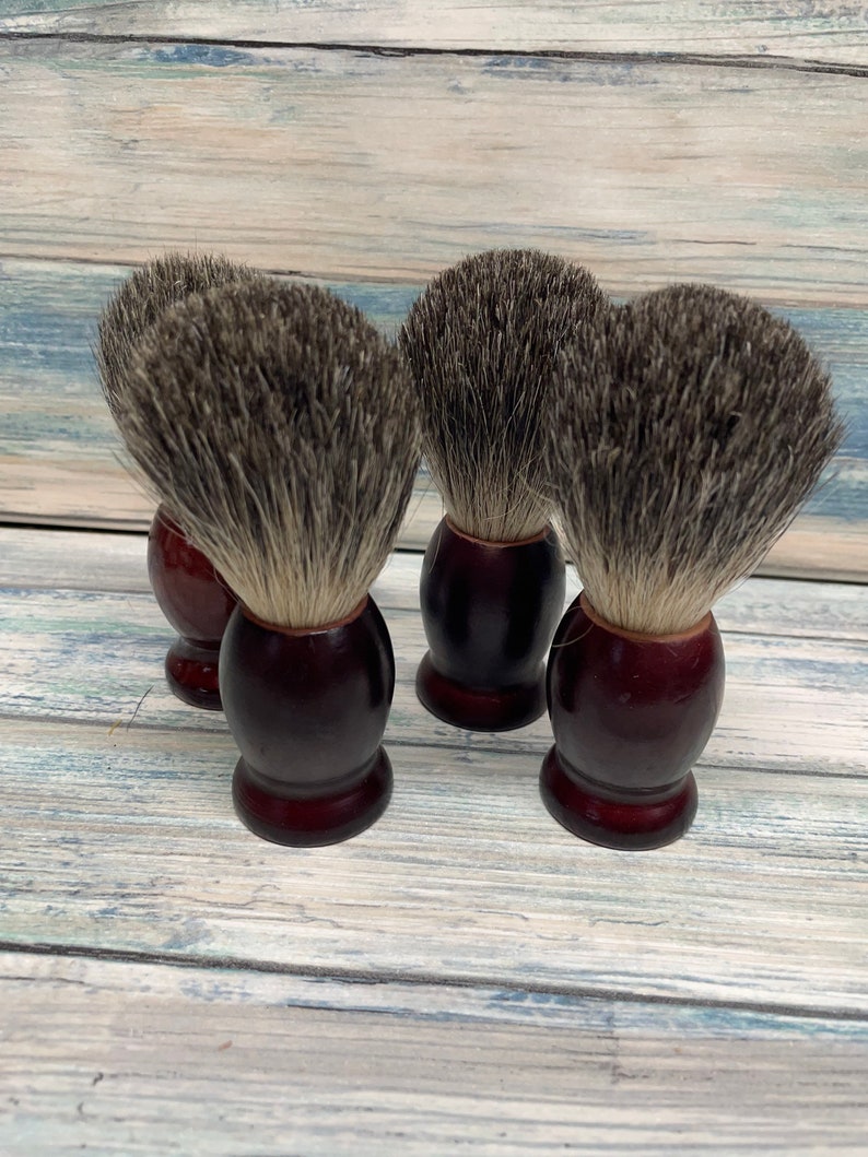 USA Made Reclaimed Wood & REAL Silvertip BADGER Hair Shaving Lather Shave Brush Soap Men's Women's Dixie Cowboy image 5