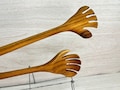 USA Made 100% Real TEAK Wood Hand Carved Wood 16.5” Long Back Scratcher Men's Women's Kids Dixie Cowboy product logo