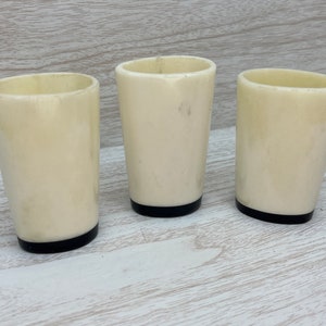 On Sale - USA Made Real COW BONE handcrafted Food Safe Shot Glass shotglass whiskey tequila shooter Animal Polished Bone Bar Home Men&#39;s Gift