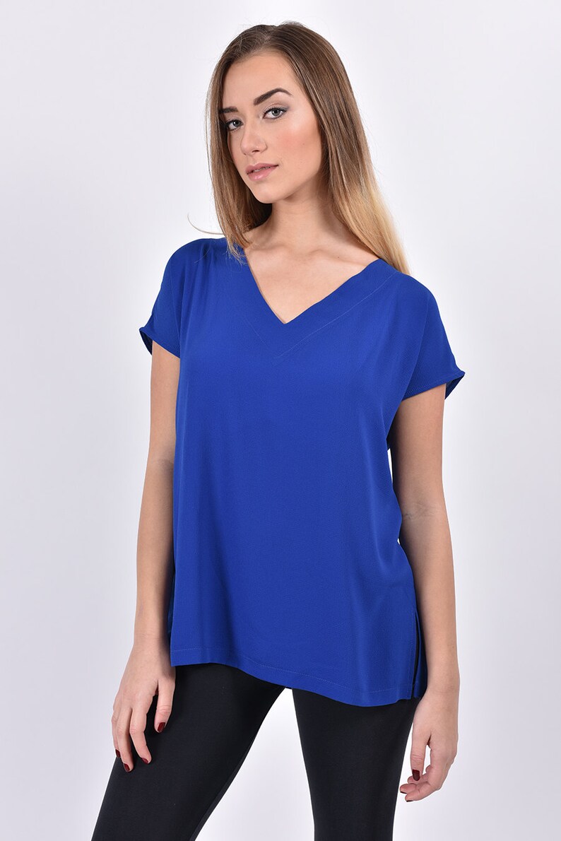 aqua blue women's tops