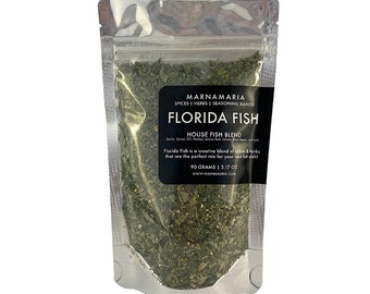 Florida Fish - Lemon, Dill & Herb Fish Seasoning for White Fish, Salmon, Seafood, and Vegetables | 3/4 cup Stand Up Pouch | MarnaMaria