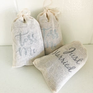 French Lavender Sachets Favors for Wedding, Reception Toss, Send Off, Guest Favors, Bridal Showers Hand Stamped Set of 15 image 7