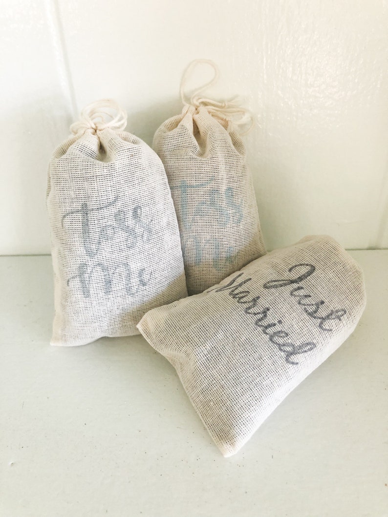 French Lavender Sachets Favors for Wedding, Reception Toss, Send Off, Guest Favors, Bridal Showers Hand Stamped Set of 15 image 7