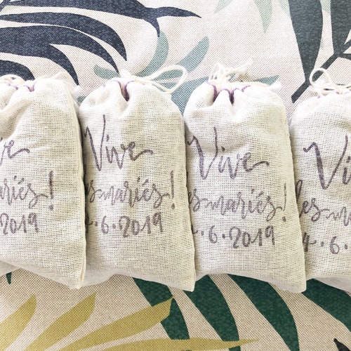 Customized French Lavender Sachet orders Muslin Bags for Wedding Ceremony, Reception Toss, Send Off, or Guest Favors (Set of 15) | MarnaMaria