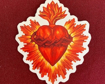 Corazon Sagrado I Sticker (3.5" X 4")