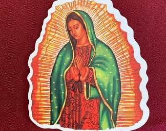 Virgen de Guadalupe Sticker (3.5" X 4")