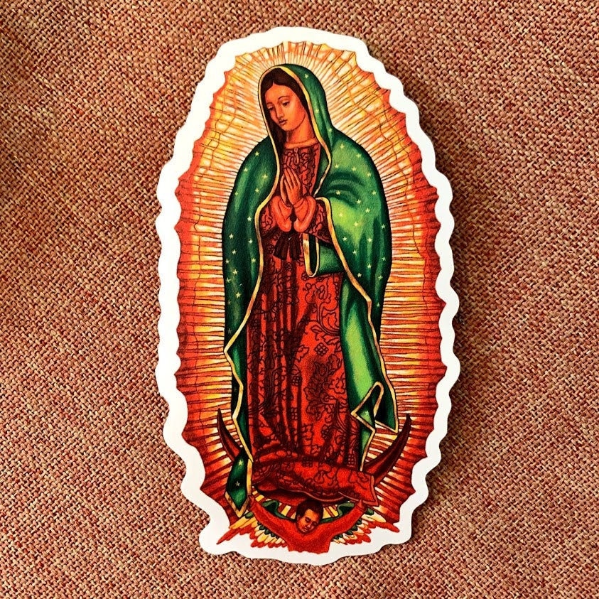 VIRGEN DE GUADALUPE STICKER PEGATINA DECAL CALCOMANIA DE VINIL 11"