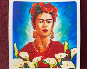 Frida entre Alcatraces Sticker (4" X 4")