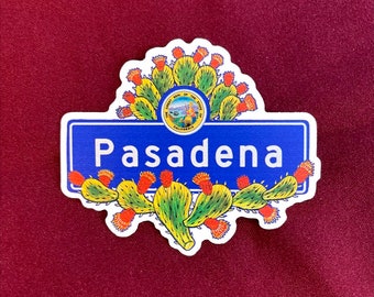 Pasadena Sticker (4" X  3.5")