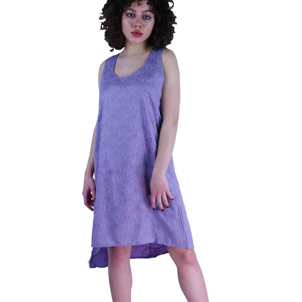 Asymmetrisches Kleid Sommerkleid Flieder