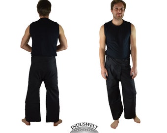 Pêcheur thaï EXTRA longue noire Shaolin tie wrap Jeans/Pantalons