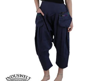 Pumphose Caprihose dunkelblau