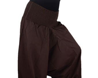 Harem Pants in solid brown