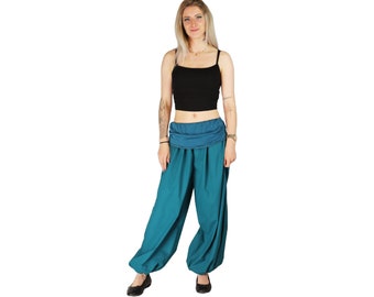 Women's baggy yoga pants blue