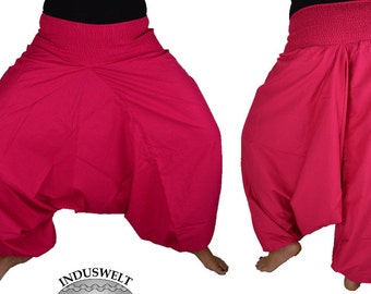 Haremshose EXTRALÄNGE Sarouelhose Pluderhose  pink