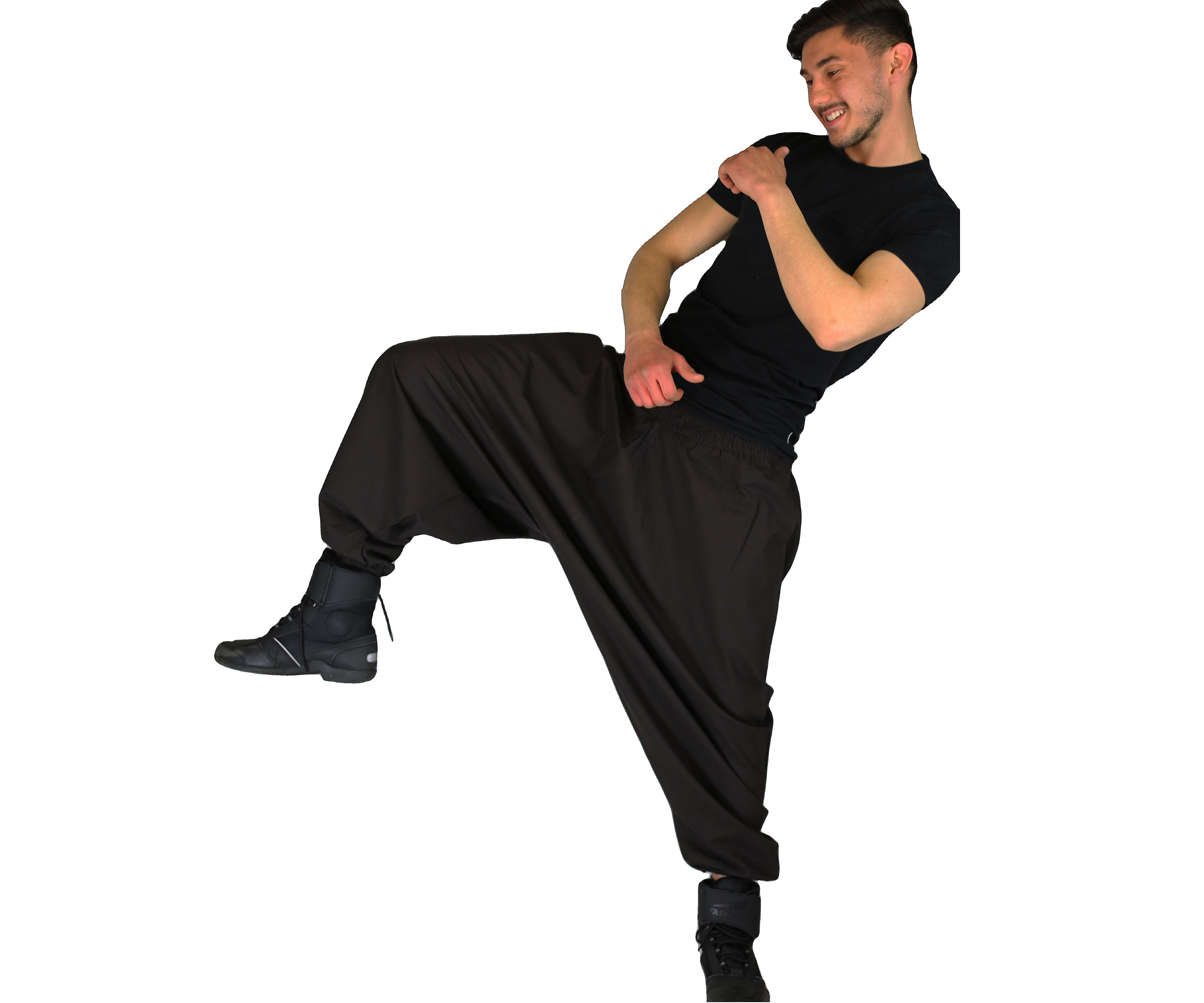 Sarouel coton moyen profond noir