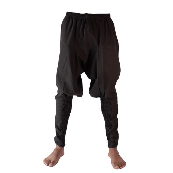 Men's Harem Pants in solid brown