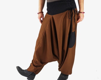 Fleece Harem Pants brown