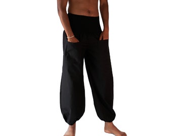 Pantalon Extra Longueur de coton noir