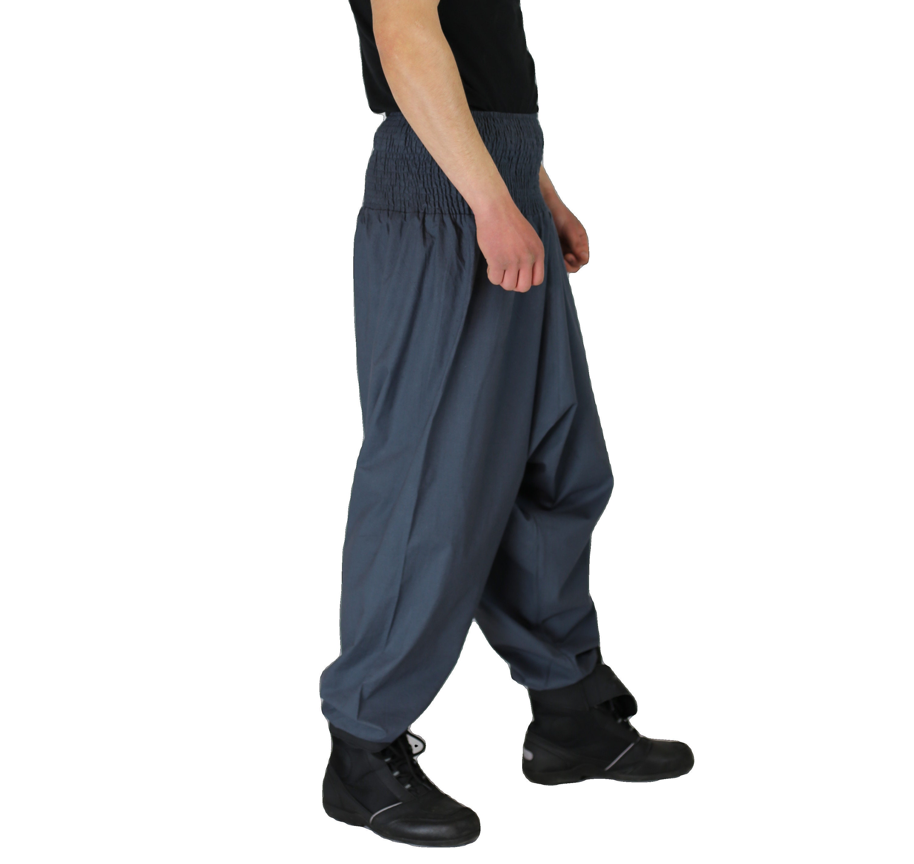 Solid Color Harem Pants Sarouel Trouser Grey Etsy — free download