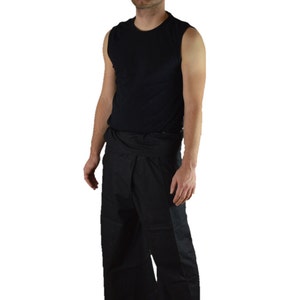 Thai Fisherman EXTRA LANG Shaolin Hose Wickelhose schwarz Bild 3