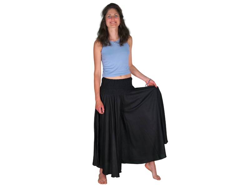 Culottes skirt maxi black image 2