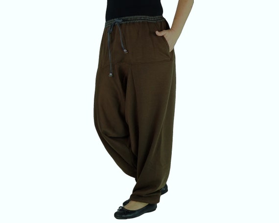 Pantaloni harem invernali coccolosi caldi oliva | Etsy Italia