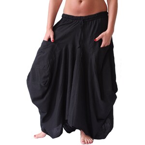 Long Boho Skirt Balloon Skirt black