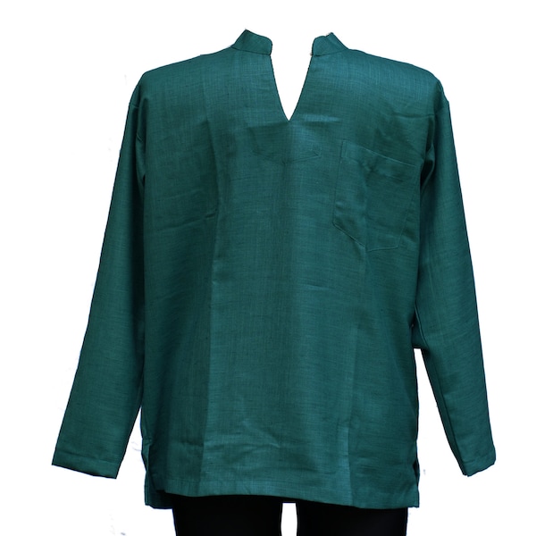 Comfortabele Thaise visser shirt benzine lange mouw