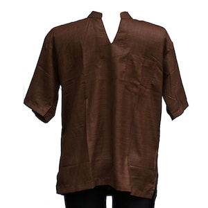 Men's Thai Fisherman Shirt in brown