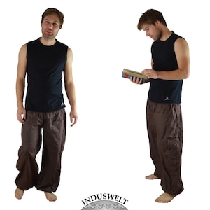 Men's Harem Pant in solid  brown