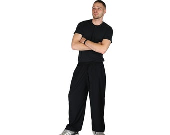 Men's Yoga Pants Rayon Pants black