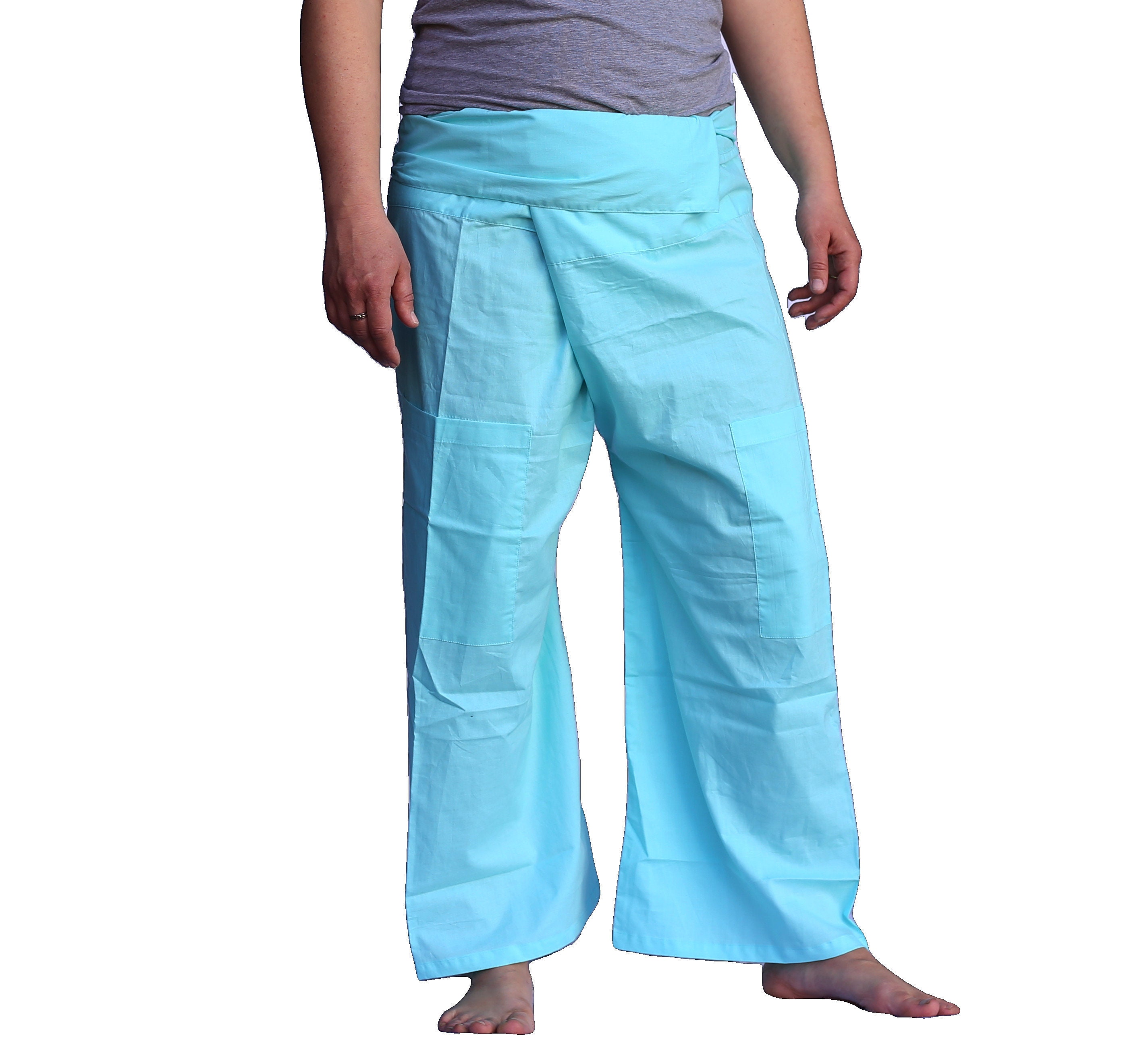 Thai Fisherman Pants Wrap Pants Blue 