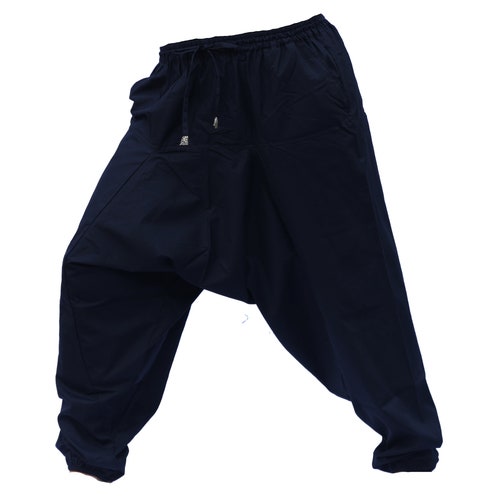 Low Cut Harem Pants With Pockets Black - Etsy